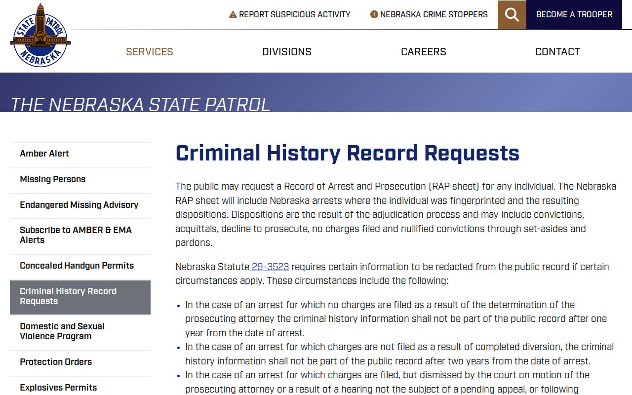 Nebraska criminal history source compared with Frontier County warrant checks